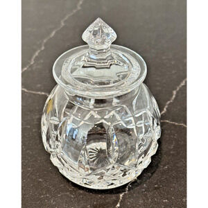 WATERFORD CRYSTAL Lismore Honey Pot & Condiment Keeper Mustard Jar